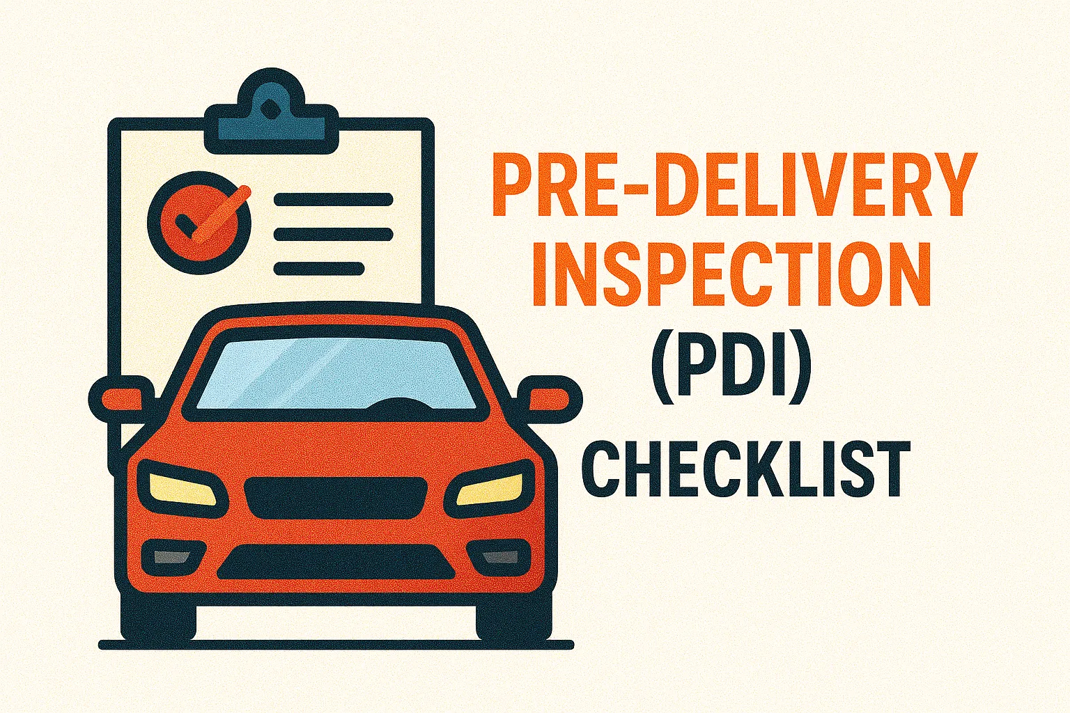 Pre-delivery Inspection (PDI) Checklist - WireStone Auto