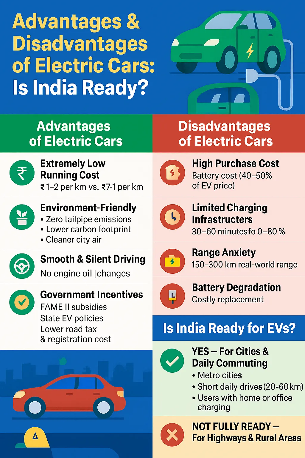 Analysing the Advantages & Disadvantages of Electric Cars: Is India ...